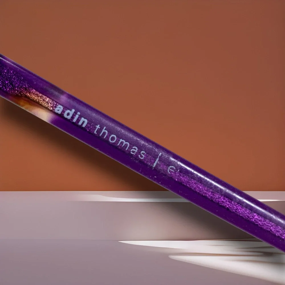 Adin Thomas Eyeglasses Frames Only Purple Havana Full Rim AT-414 C1 52-17-140mm